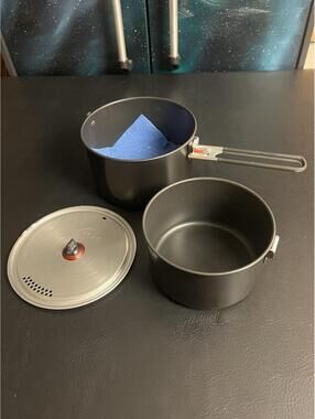 MSR 2.5 & 1.5 Liter Aluminum Nonstick Ceramic Coating Nesting Camp Cook Set Pots